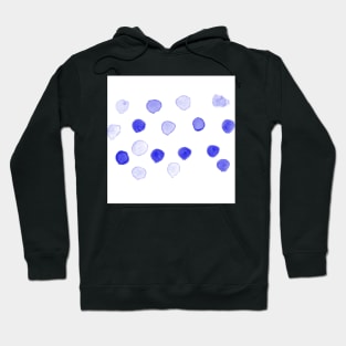 Blue Watercolor Spots Hoodie